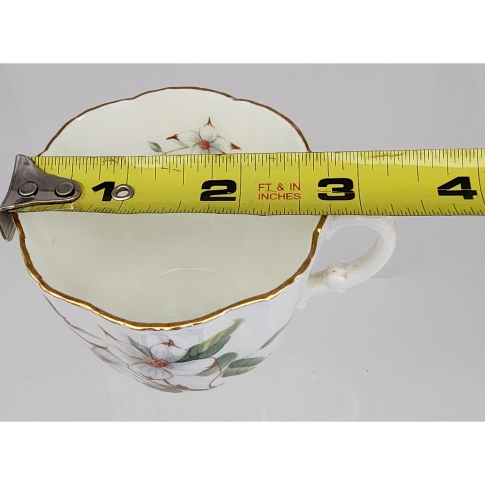 Vintage Hammersley & Co Dogwood Teacup Saucer Set Provincial Flowers White EXC - Picture 7 of 16